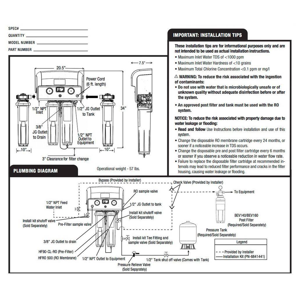 3M ScaleGard HP Reverse Osmosis System 3