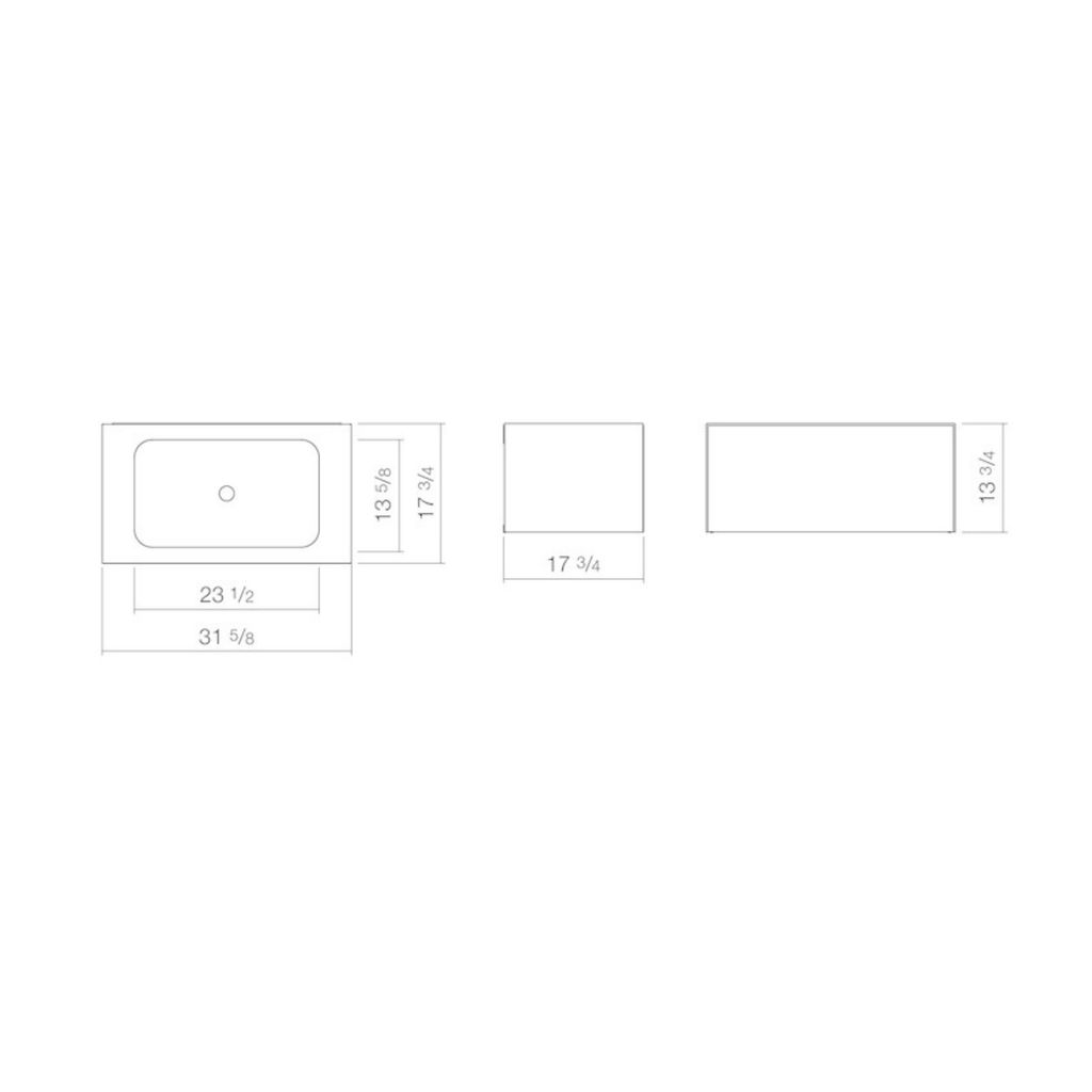 Alape 5166814000 WP.FO3 Rectangular Washplace White Matte 2