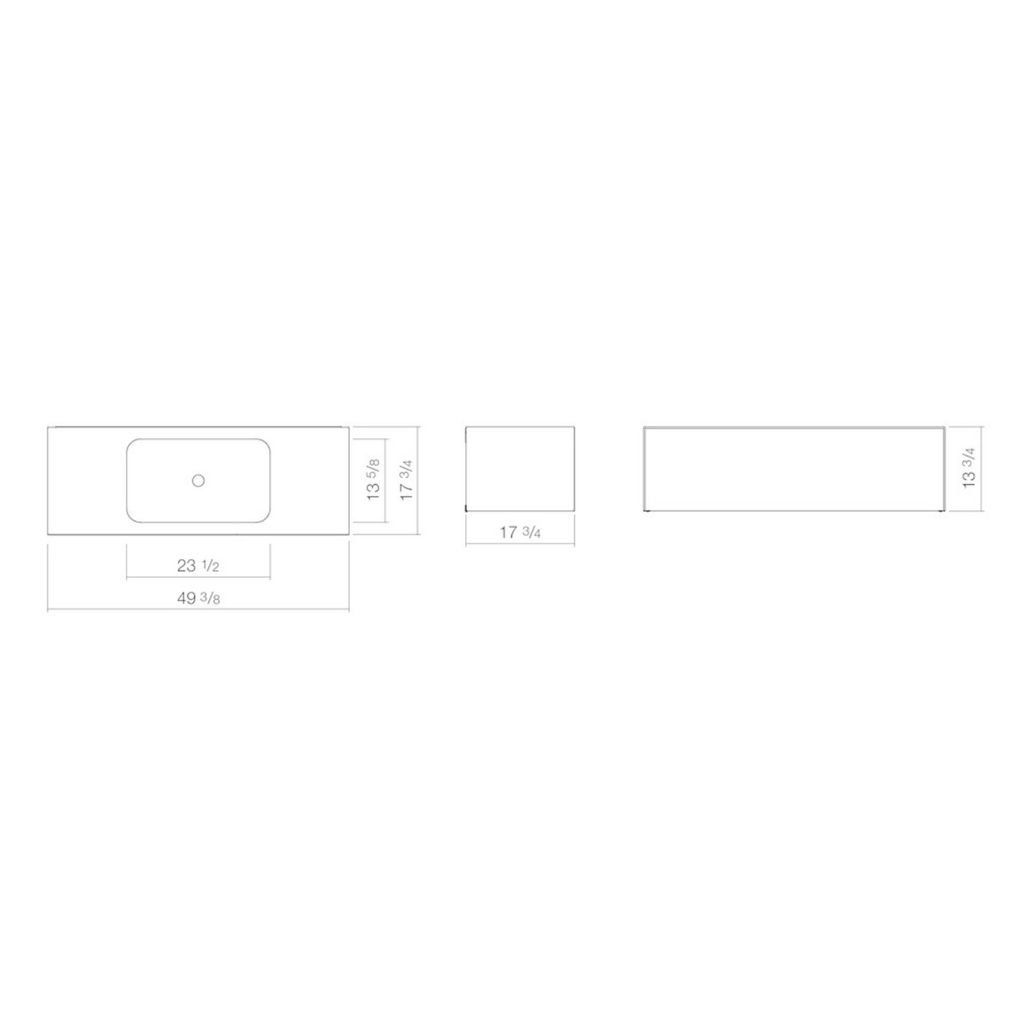 Alape 5167514000 WP.FO6 Rectangular Washplace White 2