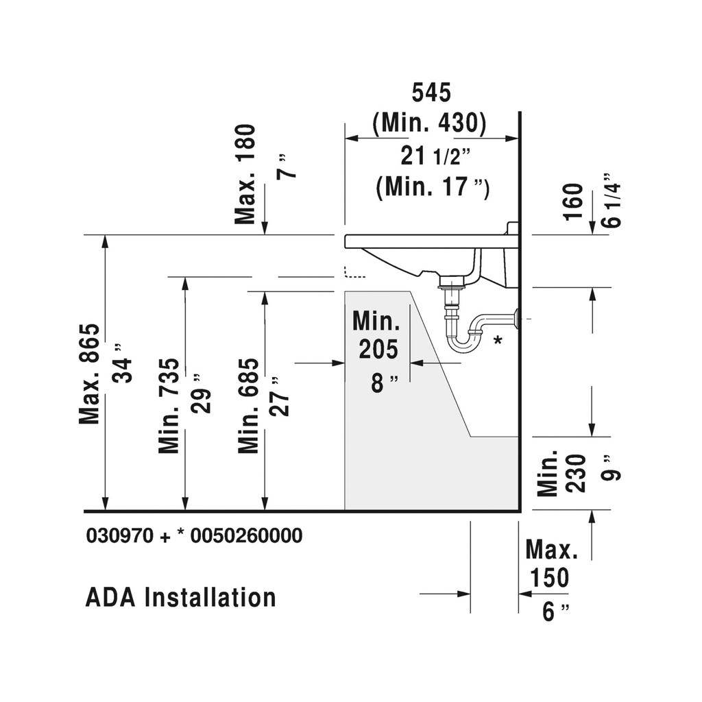 Duravit 030970 Starck 3 Washbasin One Faucet Hole White 3
