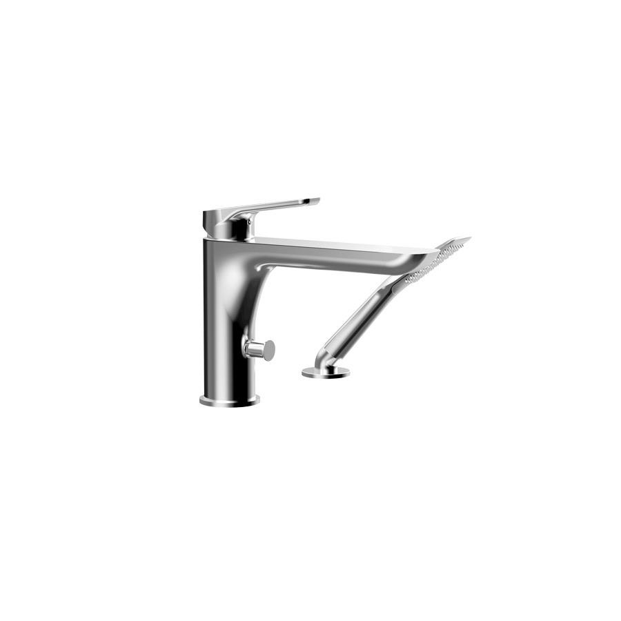 ALT 70742 Via Dante 2 Piece Deckmount Tub Filler With Handshower Chrome 1