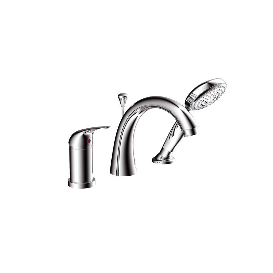 ALT 10772 Volo 3 Piece Deckmount Tub Filler With Handshower Chrome 1