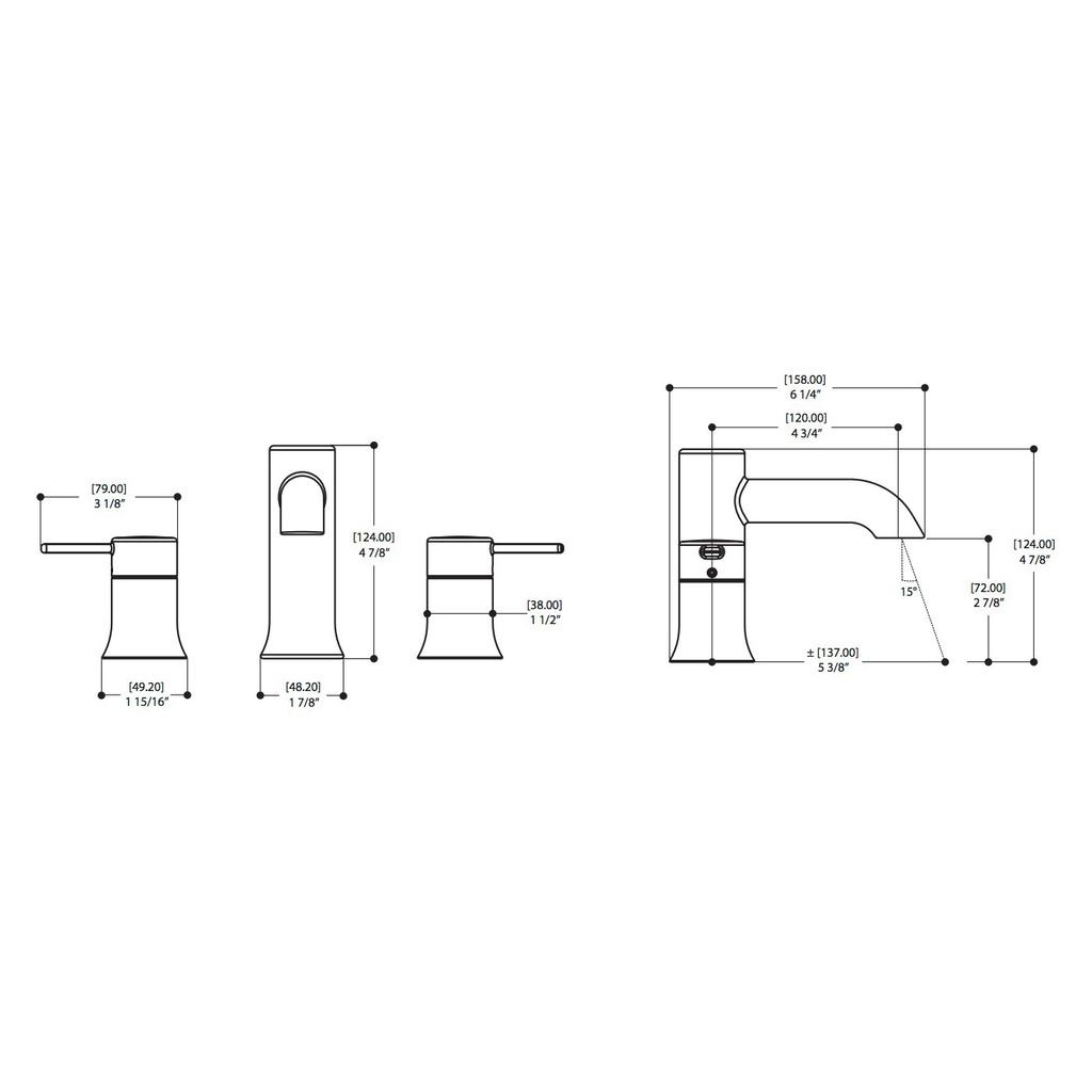 ALT 40771 Circo Widespread Lavatory Faucet Chrome 2