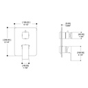 ALT 20822 Riga Uniplex P23 Trim Kit 2 Way Non-Shared Electro Black 2