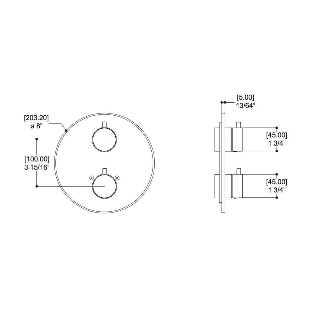 ALT 10892 Circo Uniplex T23 Trim Kit 2 Way Shared Electro Black 2