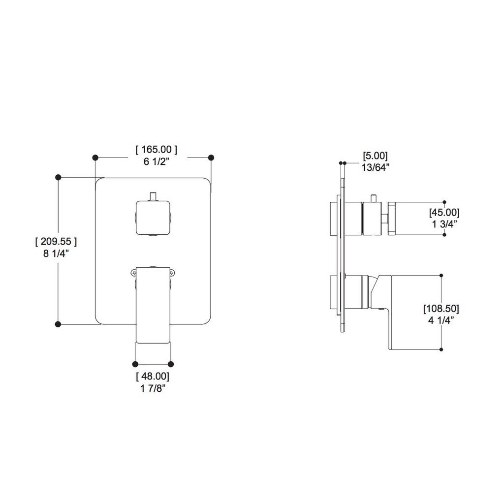 ALT 20882 Riga Uniplex T23 Trim Kit 2 Way Non Shared Chrome 2