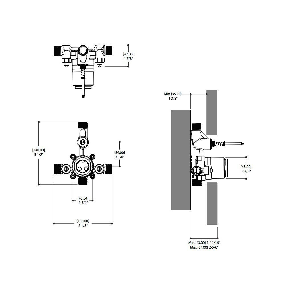 ALT 61166 Pressure Balance Valve Diverter Pex 2