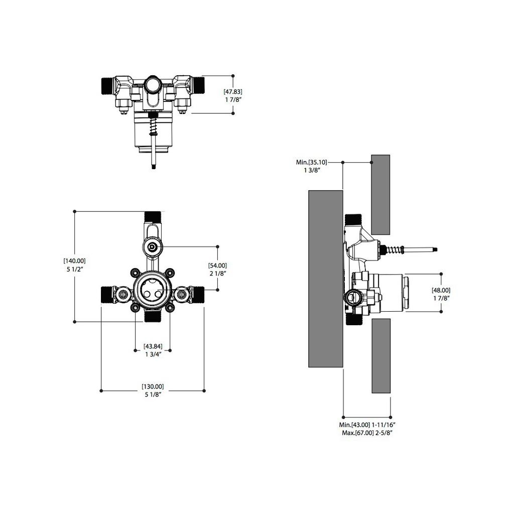 ALT 61266 Thermone With Diverter Valve Pex Chrome 2