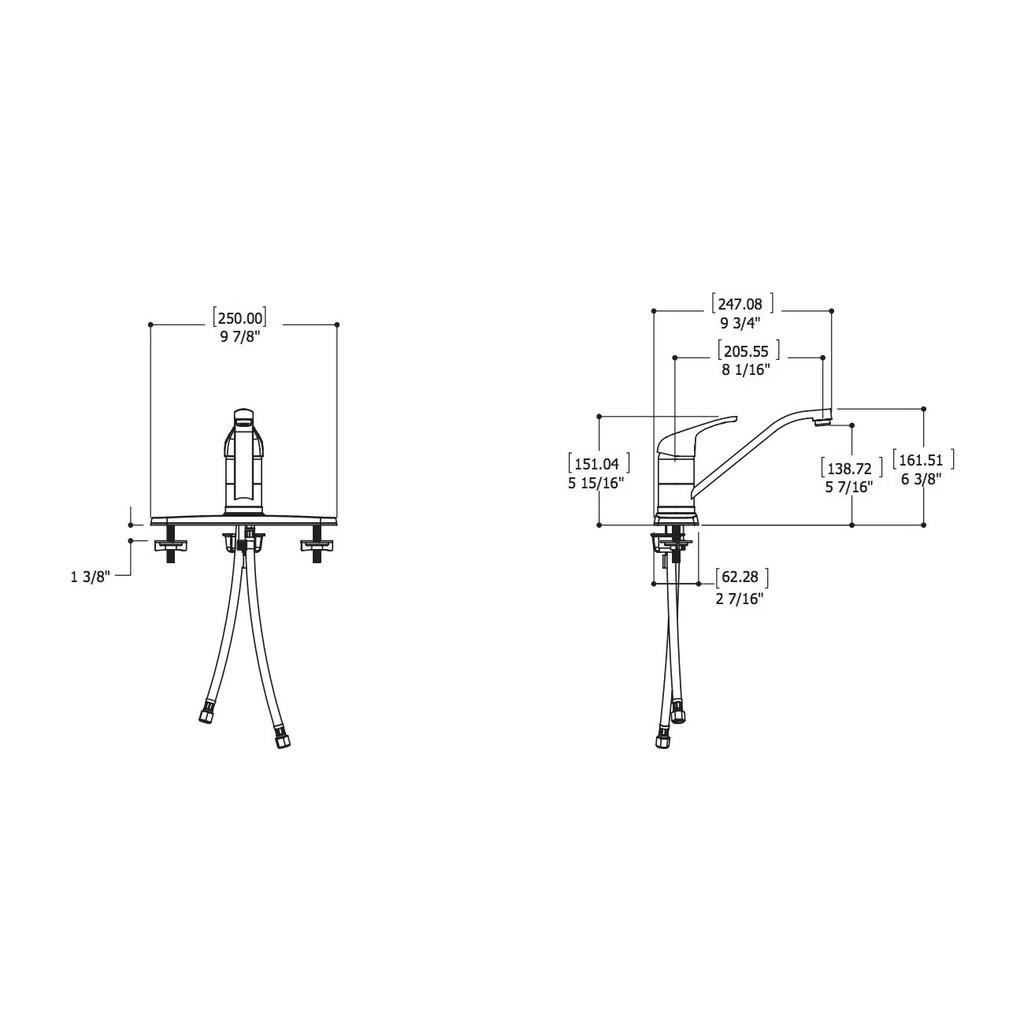 ALT 10876 Secondo Kitchen Faucet Chrome 2