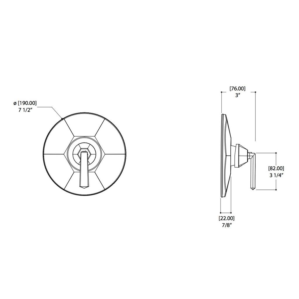 ALT 25721 Baton Rouge Pressure Balance Trim Kit Chrome 2