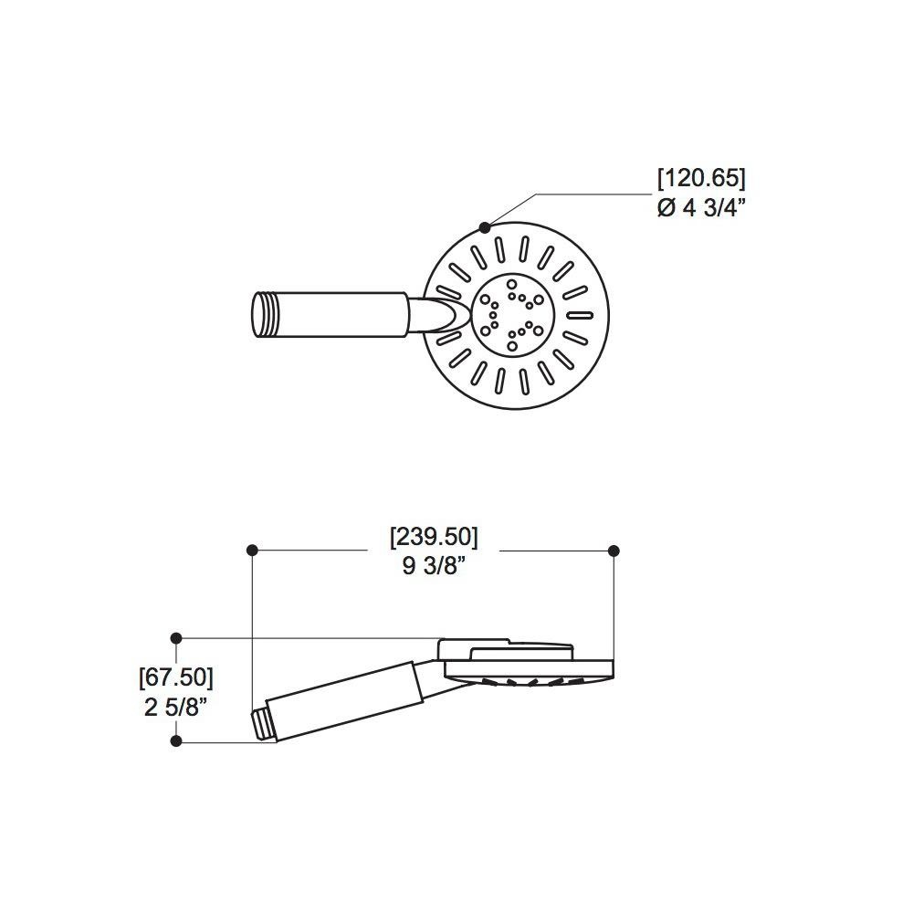 ALT 90815 Round Handshower 3 Functions Chrome 2