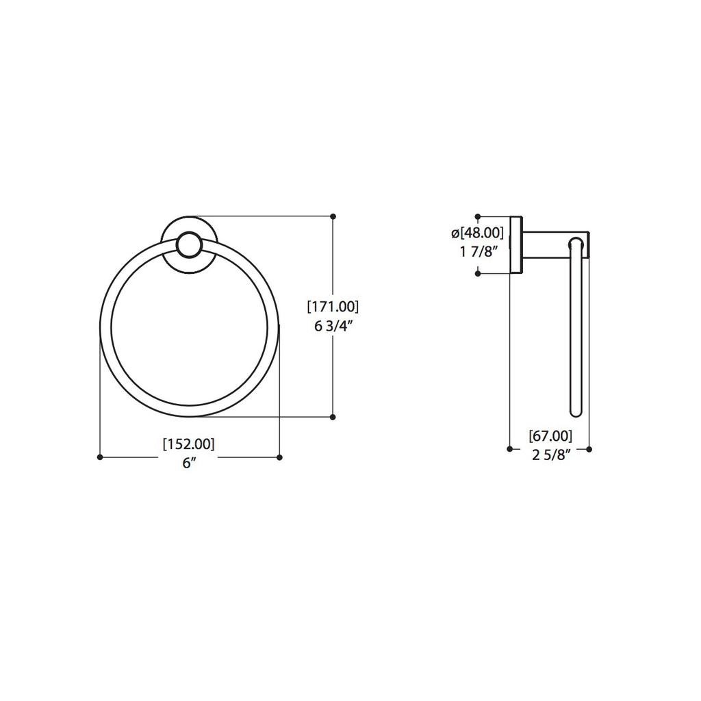 ALT 68870 Towel Ring Electro Black 2