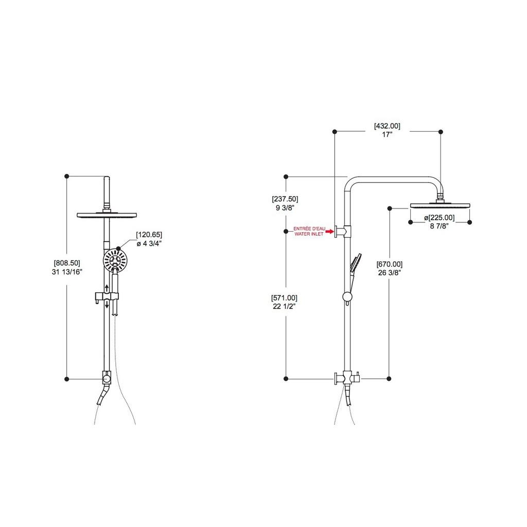 ALT 91585 Baton Rouge Thermone Retro-Up Shower System Chrome 2