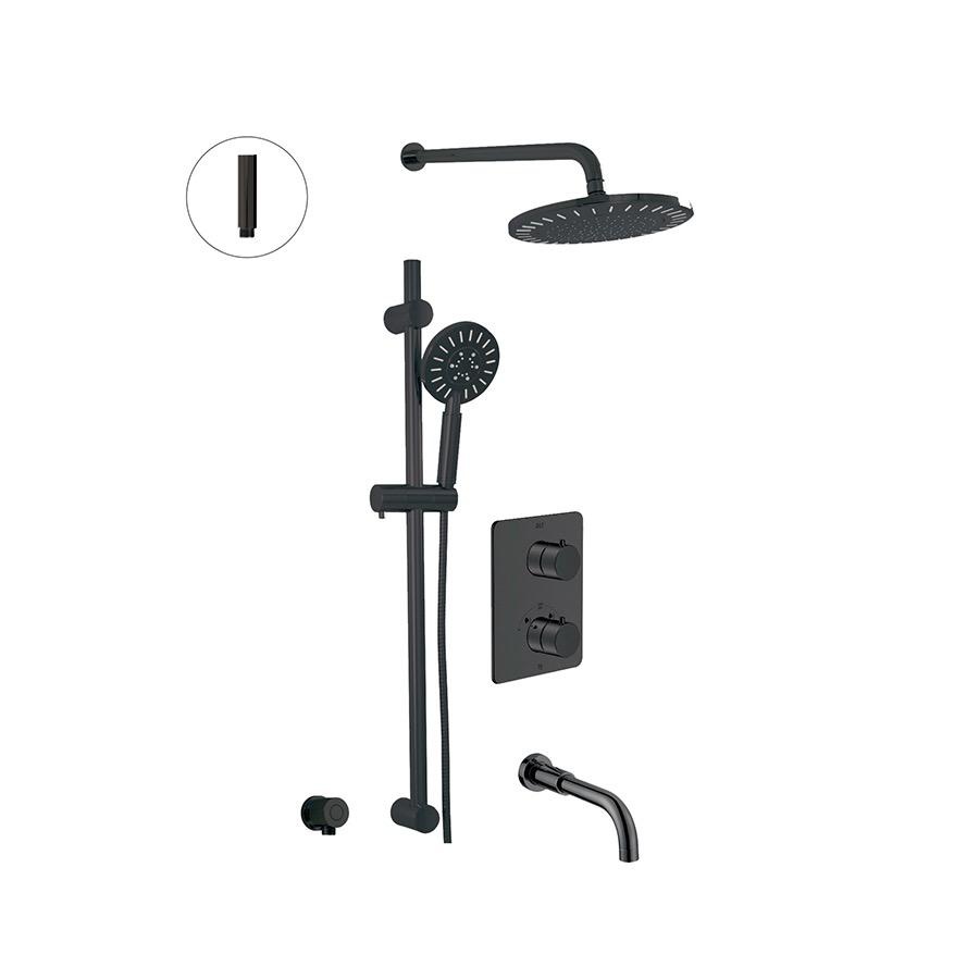 ALT 91083 Via Dante Thermostatic Shower System 3 Functions Electro Black 1