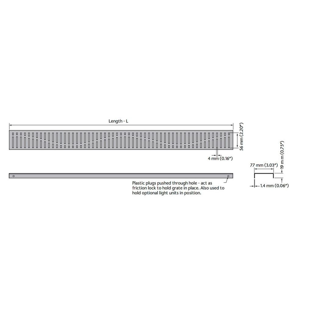 ACO 37344 Wave Stainless Steel Grate 35.43 2