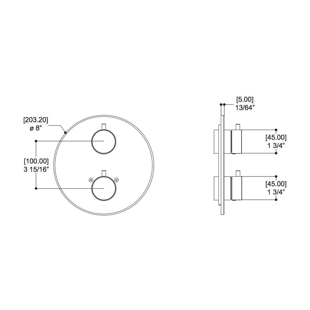 ALT 10883 Circo Uniplex T23 Trim Kit 3 Way Non-Shared Electro Black 2