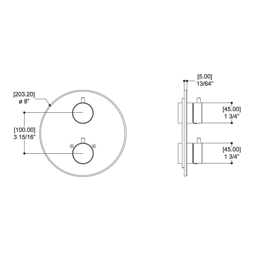 ALT 10882 Circo Uniplex T23 Trim Kit 2 Way Non-Shared Electro Black 2