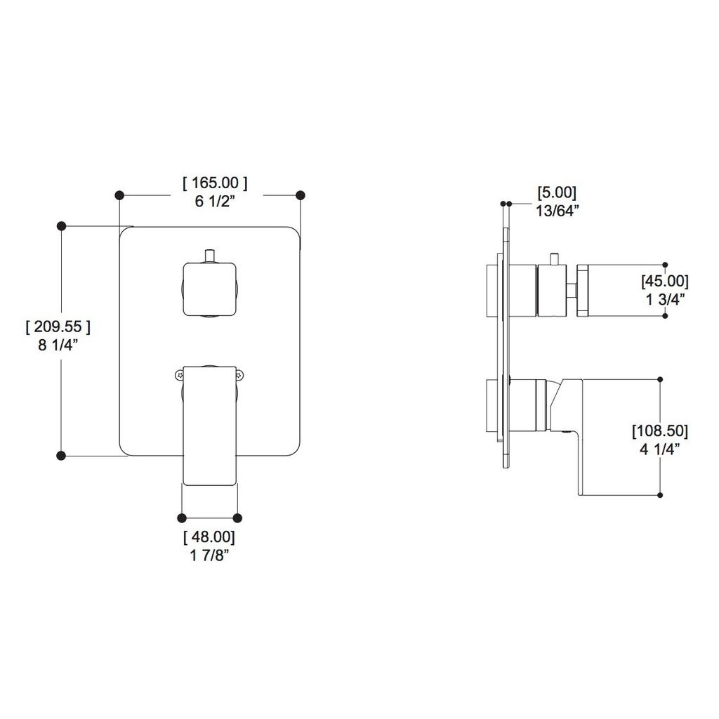 ALT 20822 Riga Uniplex P23 Trim Kit 2 Way Non-Shared Chrome 2