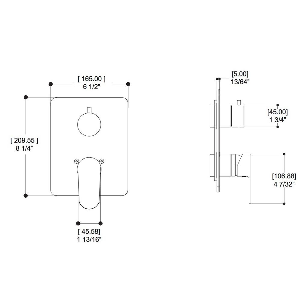 ALT 30822 Misto Uniplex P23 Trim Kit 2 Way Non Shared Chrome 2