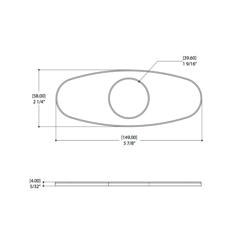 ALT 10780 Circo Cover Plate For Mono Faucet Chrome 2