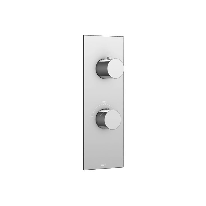 Aquabrass SR8295 Trim Set For 12123 1/2 Thermostatic Valve 2 Way Shared Functions Polished Chrome 1