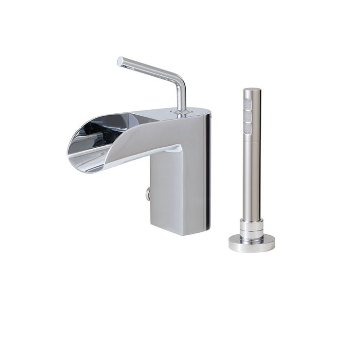 Aquabrass 32074 Loveme 2 Piece Deckmount Tub Filler With Handshower Polished Chrome 1