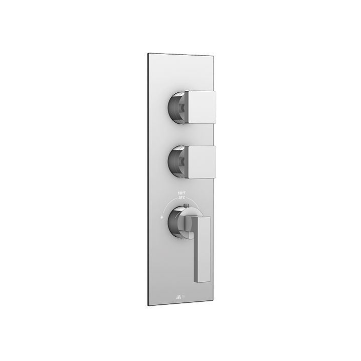 Aquabrass S3284 B Jou Square Trim Set For Thermostatic Valves 12002 And 3002 Brushed Nickel 1