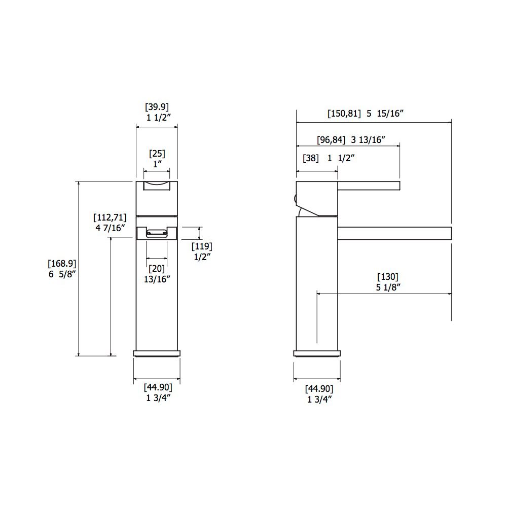 Aquabrass 77314 Streem Single Hole Lavatory Faucet Polished Chrome 2