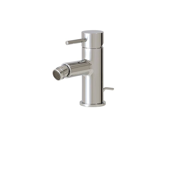 Aquabrass 61024 Volare Straight Single Hole Bidet With Swivel Spray Polished Chrome 1