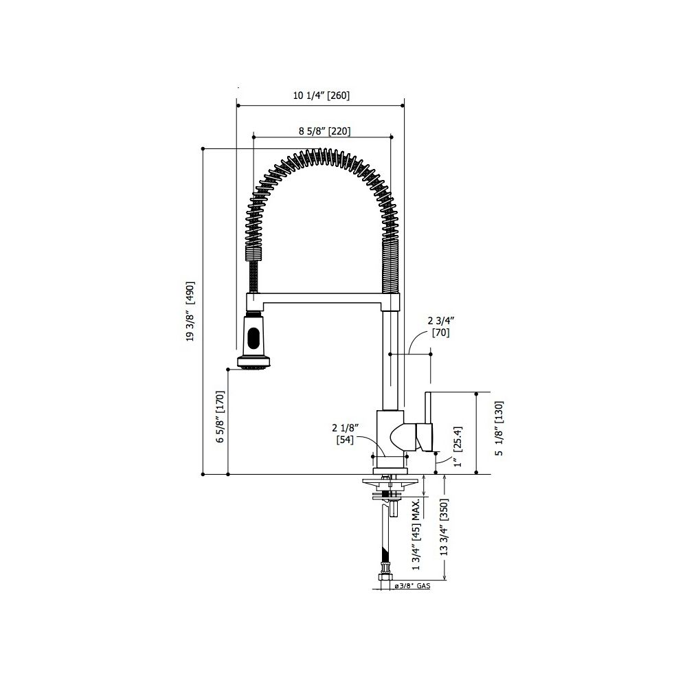 Aquabrass 30045 Wizard Pull Out Dual Stream Mode Kitchen Faucet Polished Chrome 2