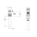 Aquabrass 698 Drains & P Traps Round Press Pop Up Drain Brushed Nickel 2