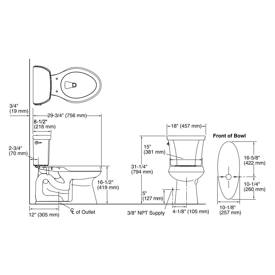 Kohler Wellworth Comfort Height