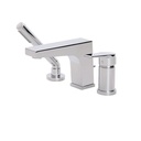 Aquabrass 17013 Metro 3 Piece Deckmount Tub Filler With Handshower Polished Chrome 1