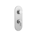 Aquabrass R8253 Otto Round Trim Set For Thermostatic Valve 12123 2 Way Shared Functions Brushed Nickel 1