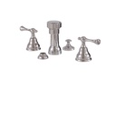 Aquabrass 7326 Regency 4 Hole Lavatory Bidet Set Brushed Nickel 1