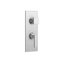 Aquabrass S8284 B Jou Square Trim Set For Thermostatic Valve 12123 2 Way Shared Functions Polished Chrome 1