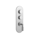 Aquabrass R3275 Geo Round Trim Set For Thermostatic Valves 12002 And 3002 Brushed Nickel 1