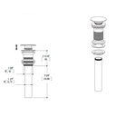 Aquabrass 627 Drains & P Traps 1 1/4 Round Press Pop Up Drain Brushed Nickel 2