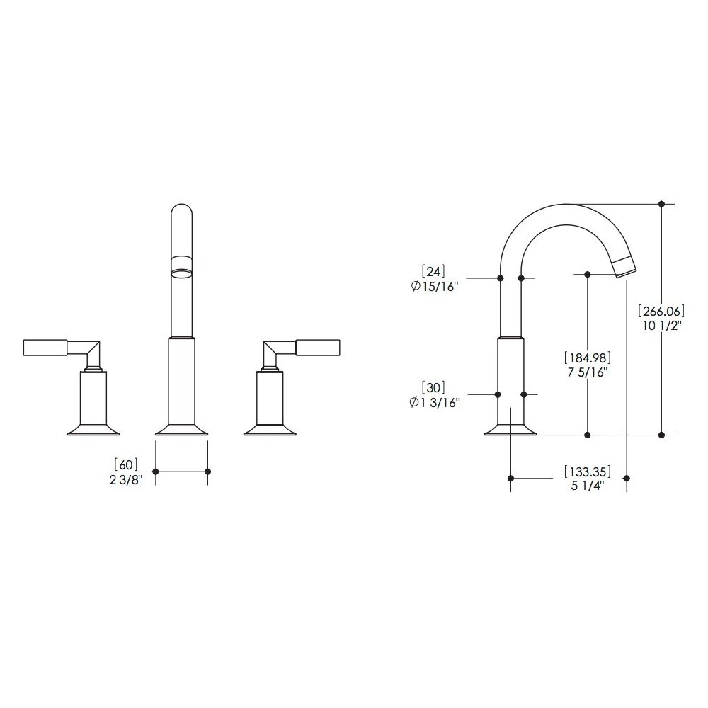 Aquabrass 27416 Geo Widespread Lavatory Faucet Brushed Nickel 2