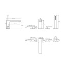 Aquabrass 84018 4 Piece Deckmount Tub Filler With Handshower Polished Chrome 2