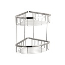 Aquabrass 2067 Baskets Two Tier Triangular Basket Brushed Nickel 1