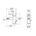 Aquabrass 68024 Blade Single Hole Bidet With Swivel Spray Polished Chrome 2