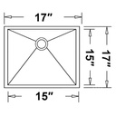 Blanco 400304 Radius 10 U Stainless Steel Undermount Bar Sink 2