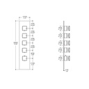 Aquabrass S3495 Square Trim Set For 3/4 Thermostatic Valve 3004 Brushed Nickel 2