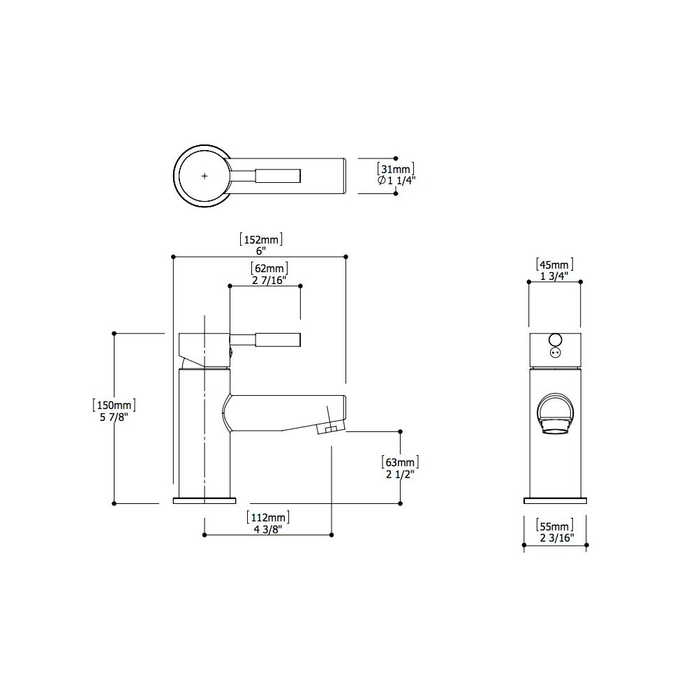 Aquabrass 27414 Geo Single Hole Lavatory Faucet Brushed Nickel 2