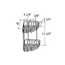 Aquabrass 2067 Baskets Two Tier Triangular Basket Polished Chrome 2