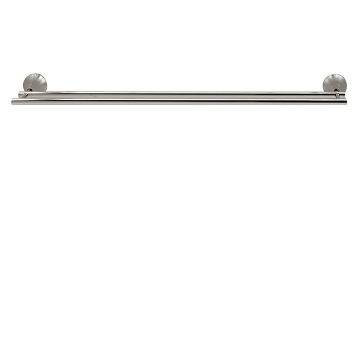 Aquabrass 1504 Serie 1500 24 Wallmount Double Towel Bar Brushed Nickel 1