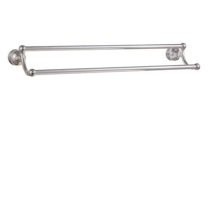 Aquabrass 4104 Serie 4100 Wallmount Double Towel Bar Brushed Nickel 1