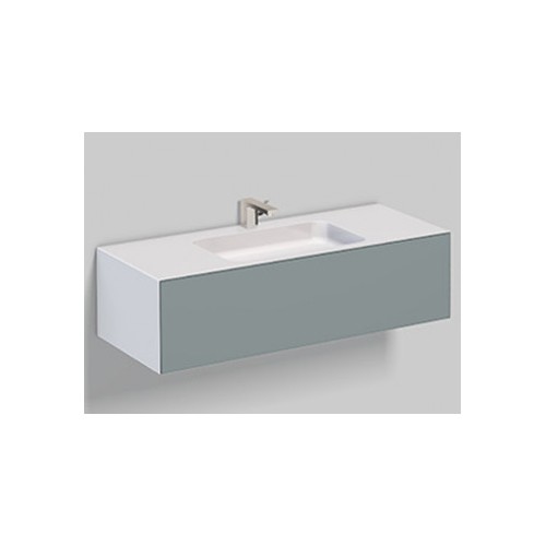 Alape 5167810000 WP.FO5 Rectangular Washplace Grey Fossil 1