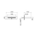 Dornbracht 13415979 Cl.1 Rectangular Cascade Tub Spout Chrome